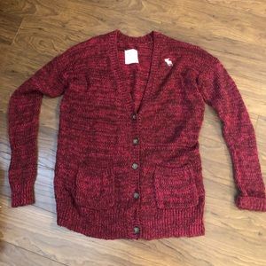 Abercrombie red cardigan